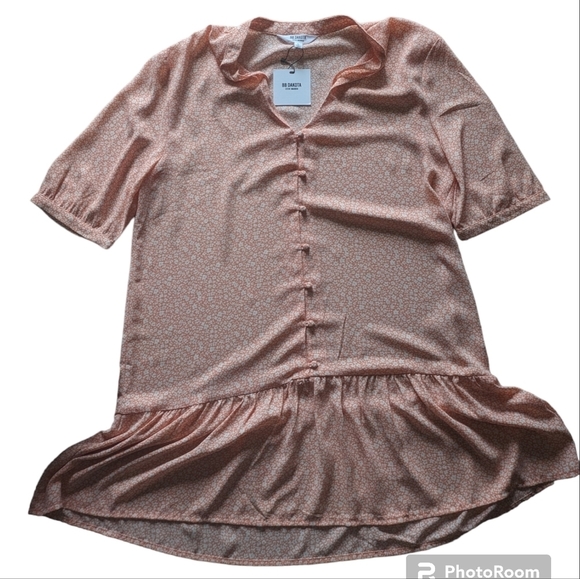 BB Dakota Dresses & Skirts - BB Dakota Steve Madden NWT coral Floral dropwaist tunic/dress Size Large